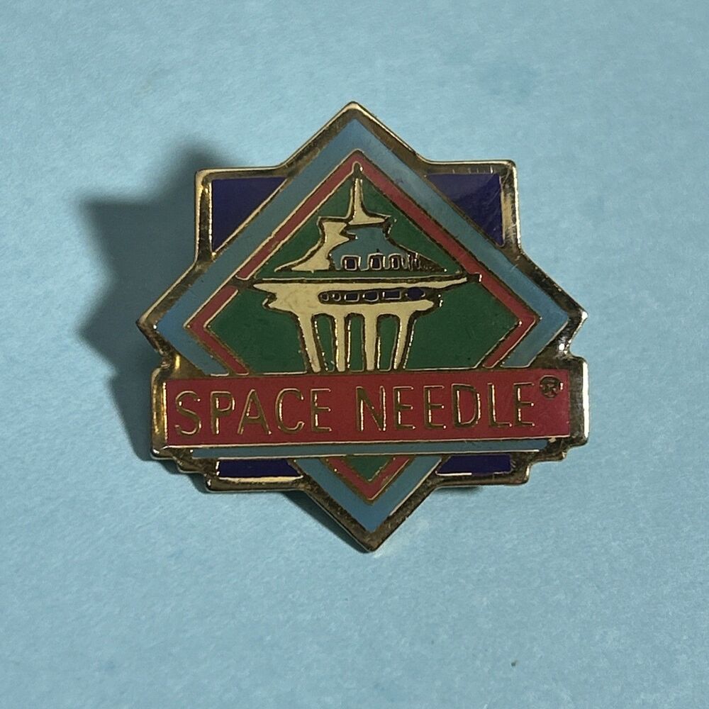 Space Needle Seattle WA Souvenir Enamel Lapel Pin -Free Shipping!!